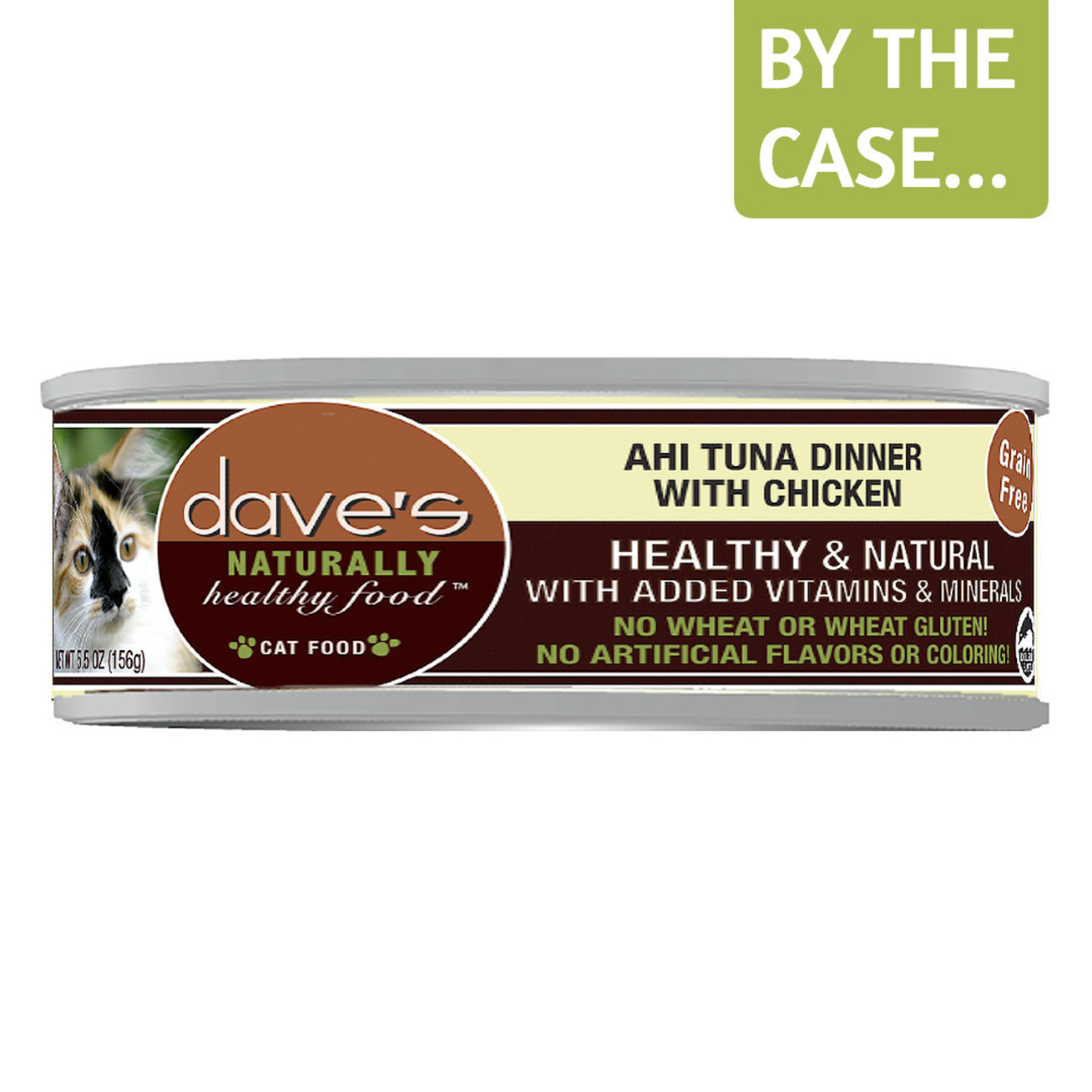 Daves Pet Food Dave's Wet Cat Food Naturally Healthy Ahi Tuna with Chicken Dinner in Gravy 5.5oz Can Grain Free