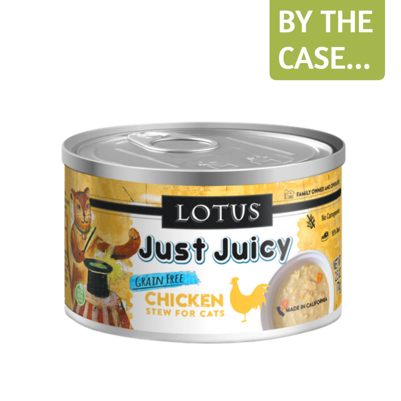 Lotus Wet Cat Food Just Juicy Chicken Stew for Cats 2.5oz Grain Free