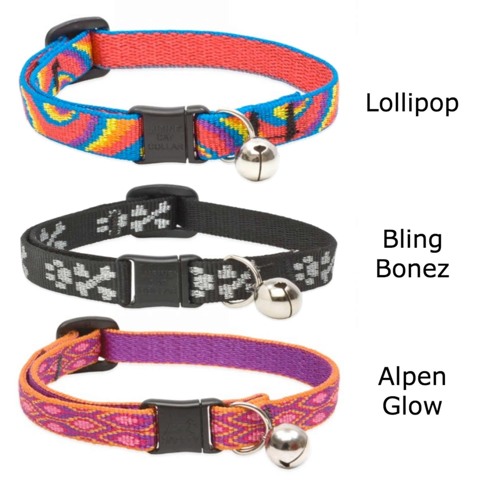 Lupine Lupine 1/2in Breakaway Safety Cat Collar Various Colors/ Designs