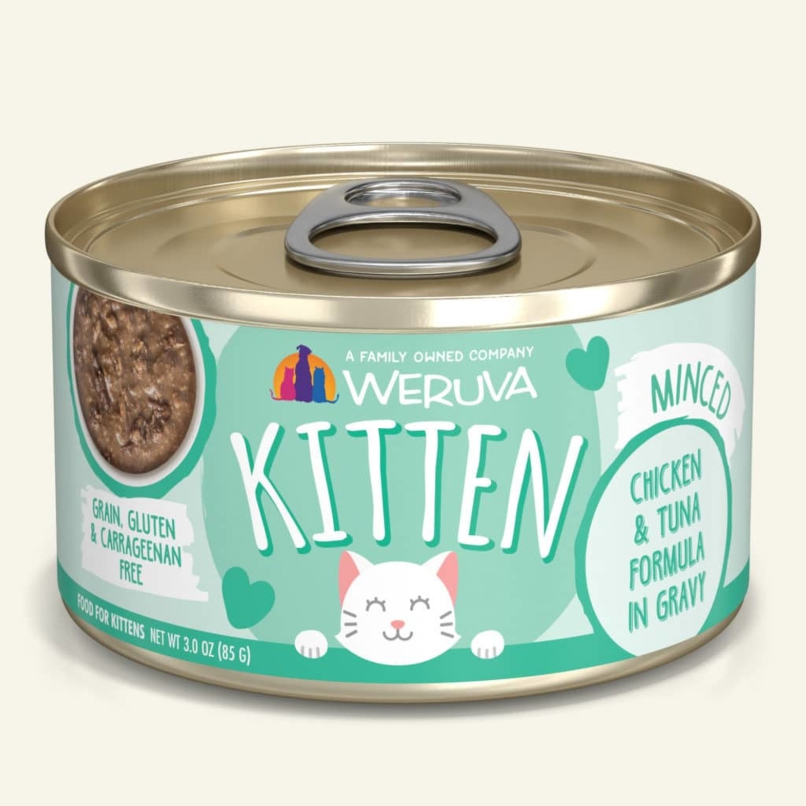 Weruva Weruva Kitten Wet Cat Food Chicken and Tuna Formula in Gravy 3.0oz Can Grain Free