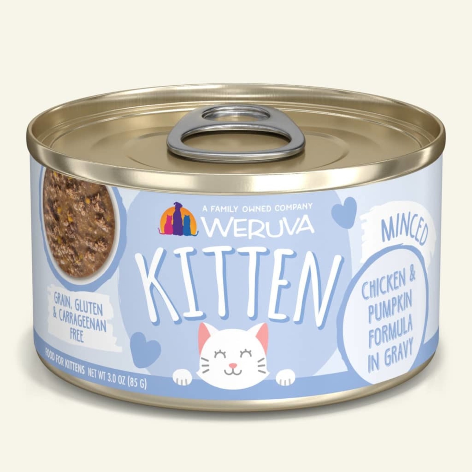 Weruva Weruva Kitten Wet Cat Food Chicken and Pumpkin Formula in Gravy 3.0oz Can Grain Free