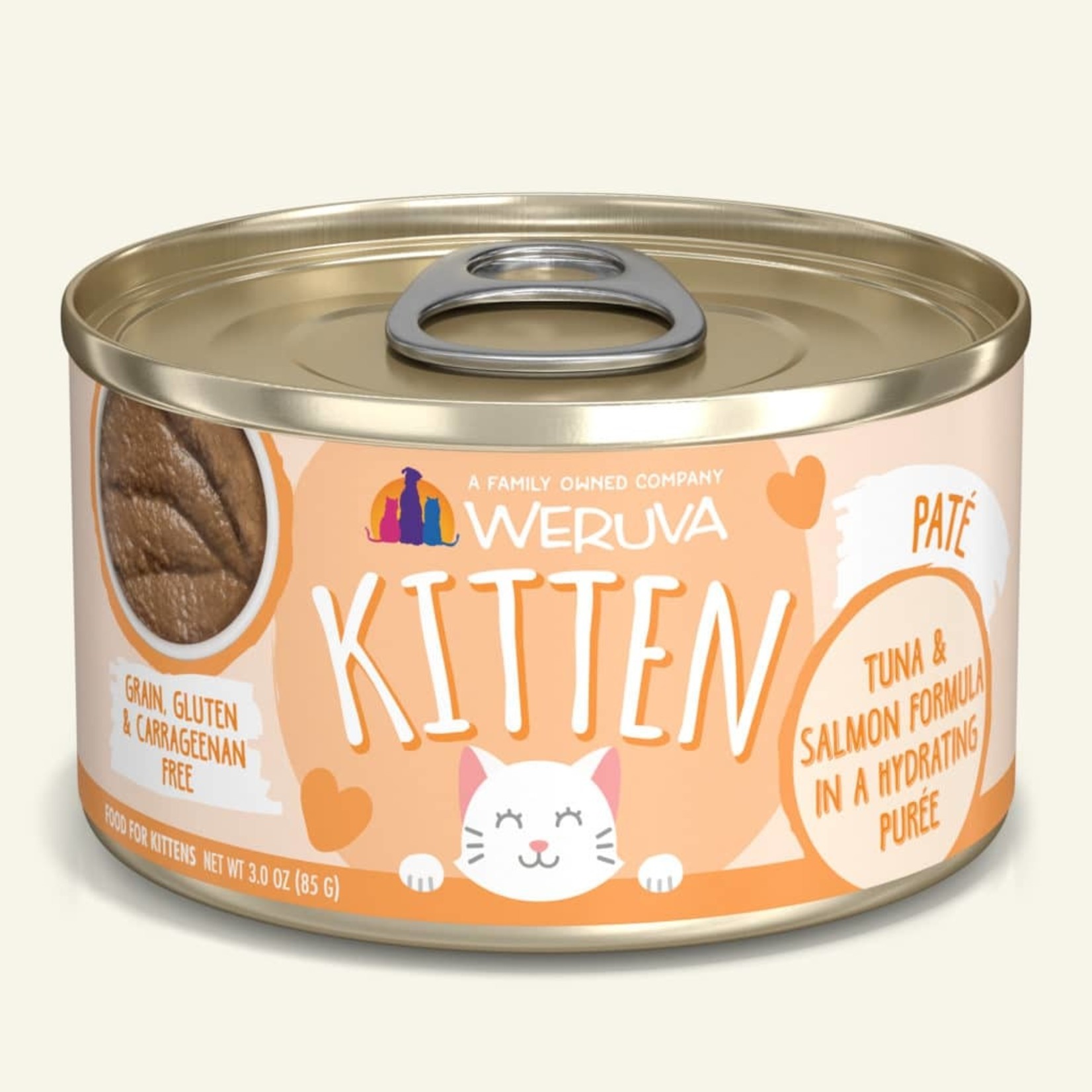 Weruva Weruva Kitten Wet Cat Food Tuna and Salmon Formula in a Hydrating Puree 3.0oz Can Grain Free