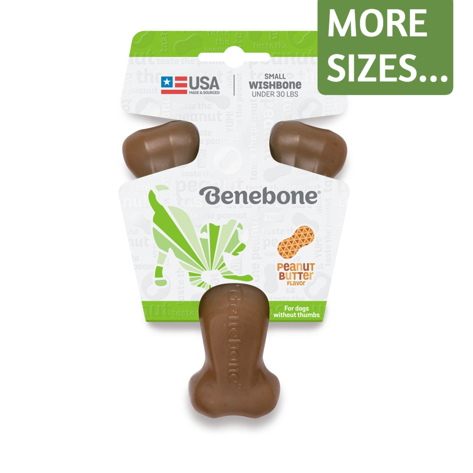 Benebone Benebone Wishbone Peanut Nylon Chew Toy