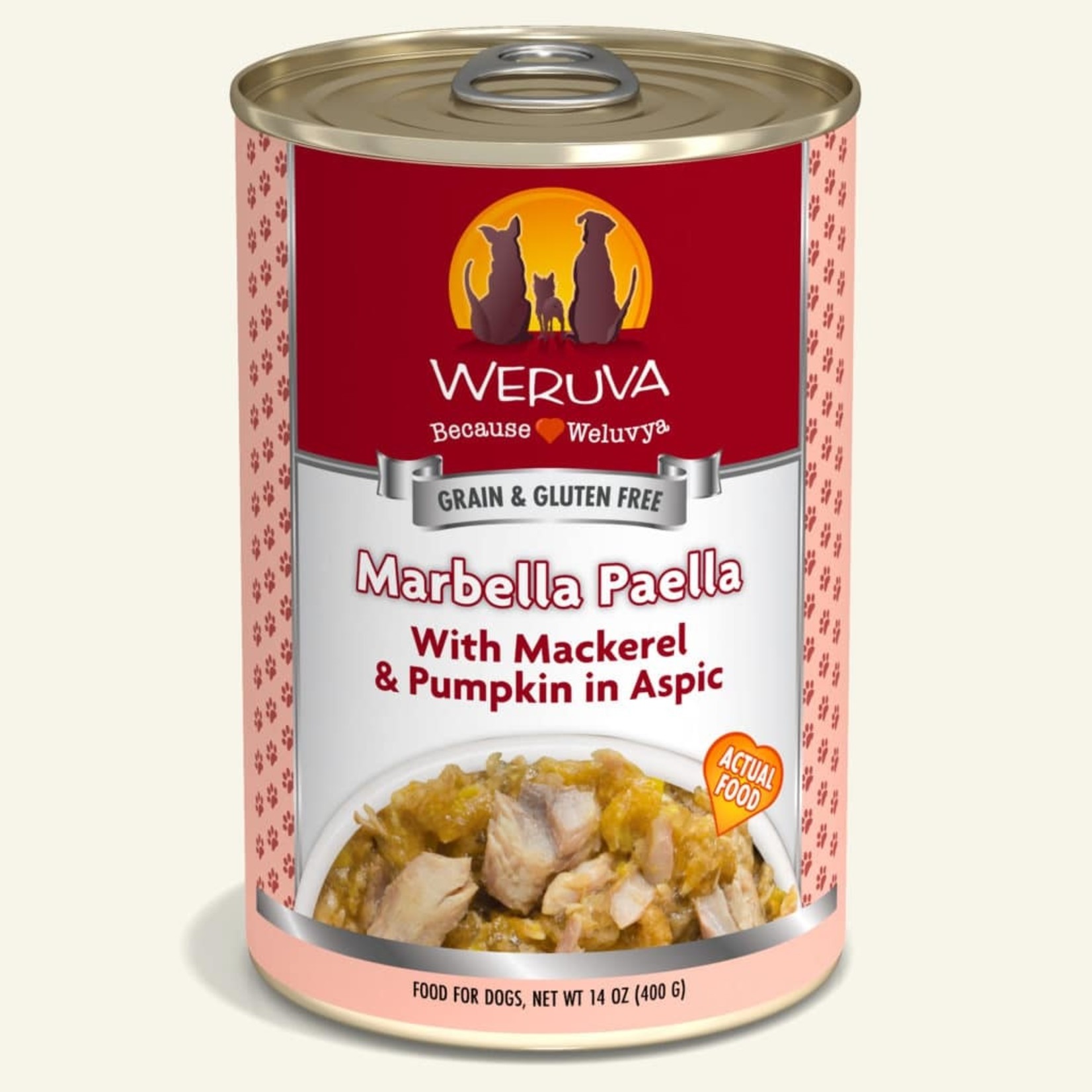 Weruva Weruva Classic Wet Dog Food Marbella Paella with Mackerel and Pumpkin in Aspic 4oz Can Grain Free