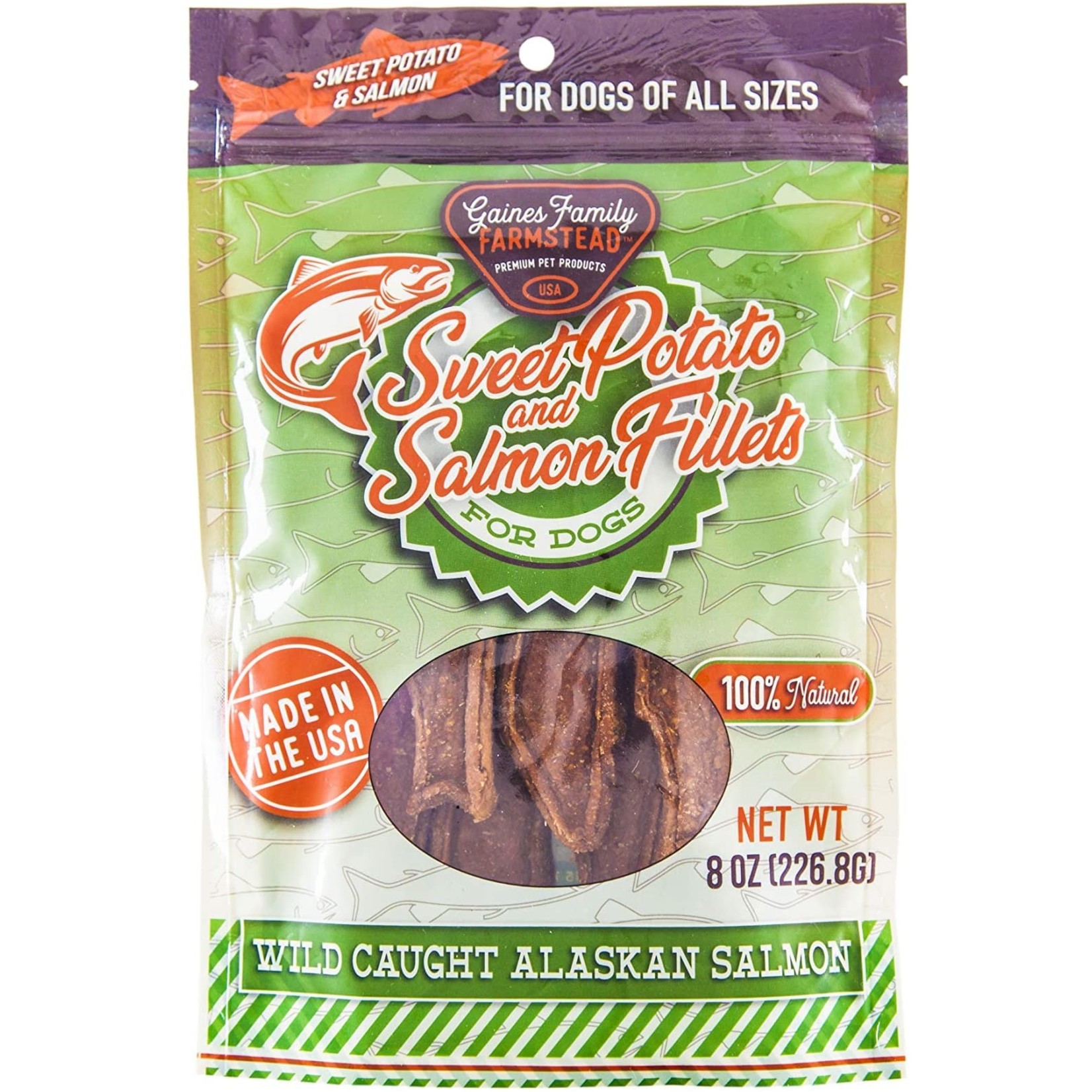 Gaines Family Gaines Family Farmstead Sweet Potato & Salmon Filets for Dogs 8oz Grain Free