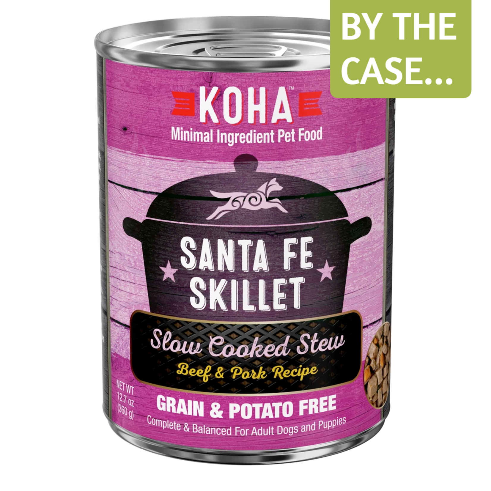 Koha Koha Dog Can Santa Fe Skillet Slow Cooked Stew Beef and Pork Recipe 12.7oz Grain Free