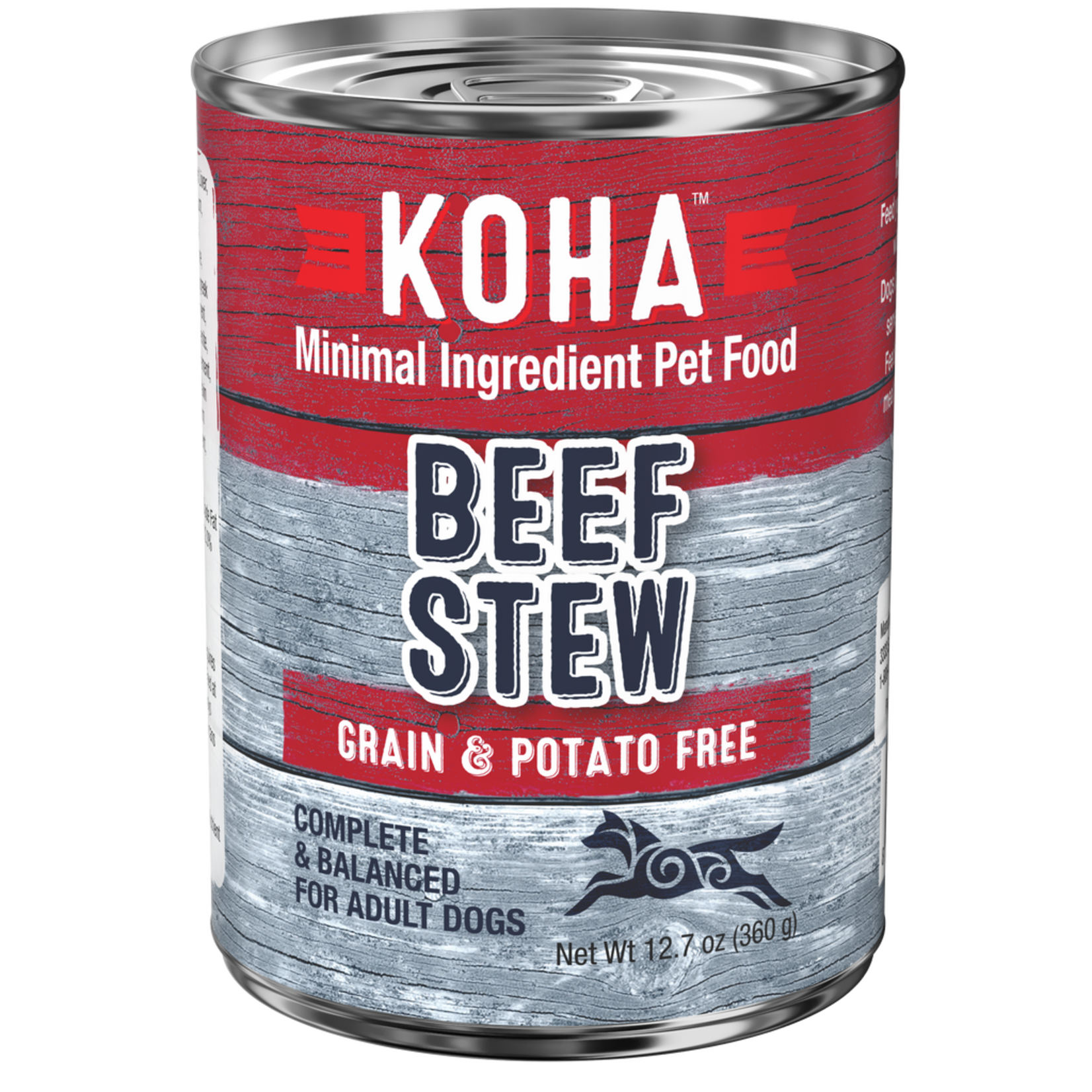 Koha Koha Dog Can Minimal Ingredient Beef Stew 12.7oz Grain Free