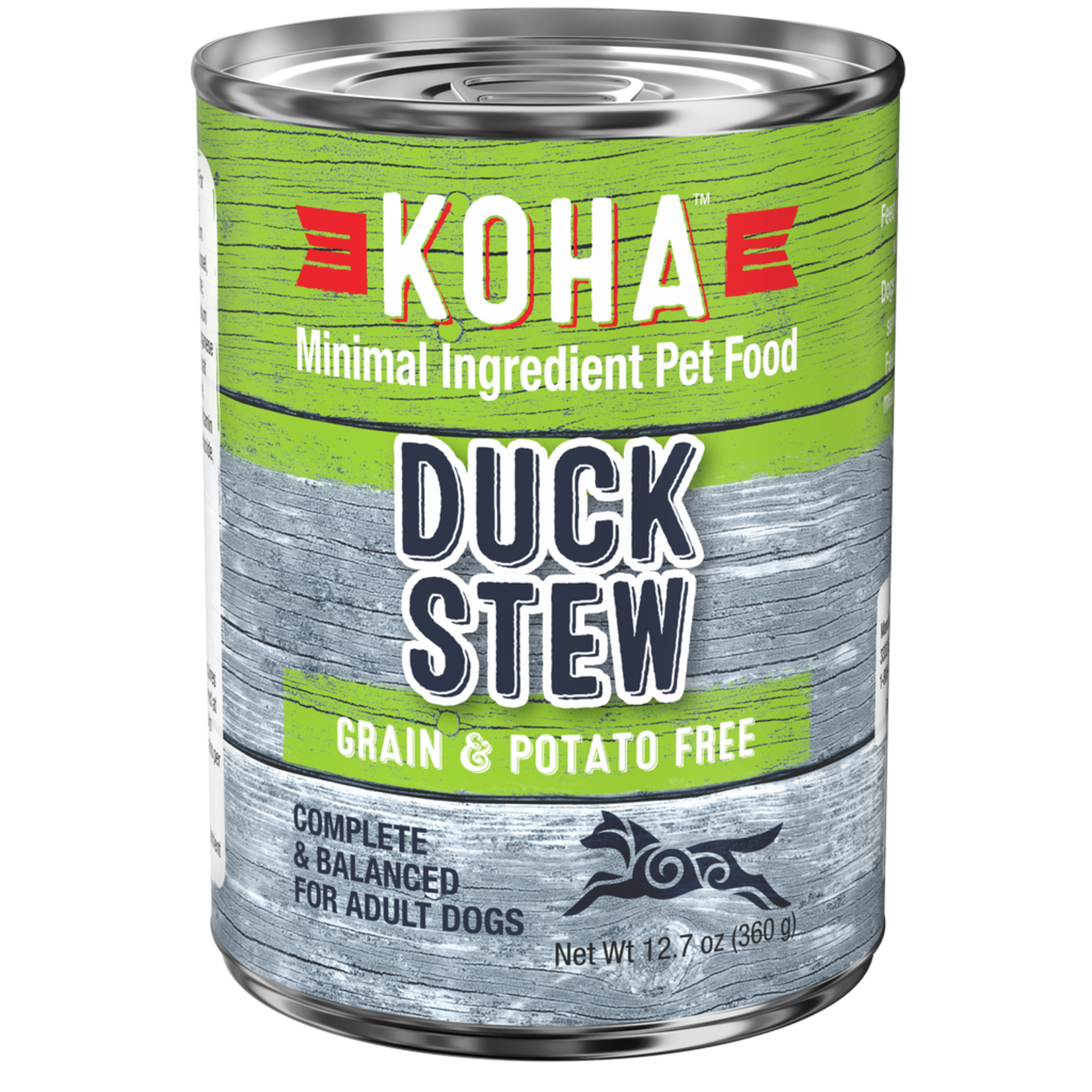 Koha Koha Dog Can Minimal Ingredient Duck Stew 12.7oz Grain Free