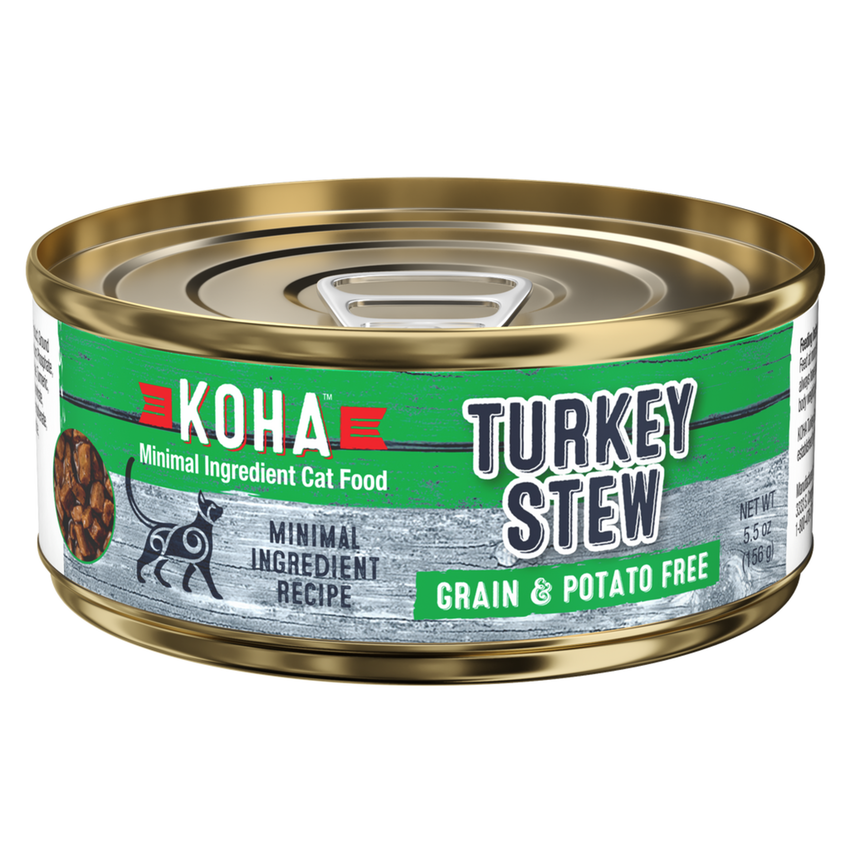 Koha Koha Wet Cat Food Minimal Ingredient Turkey Stew 5.5oz