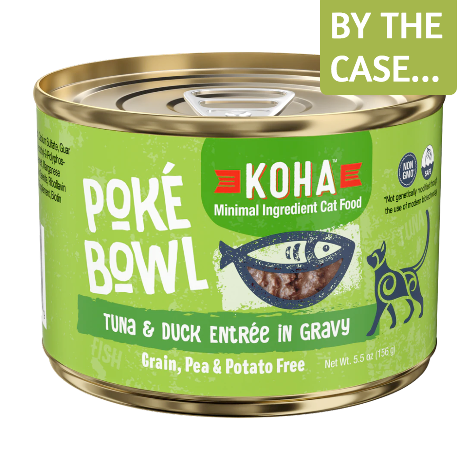 Koha Koha Wet Cat Food Poke Bowl Tuna and Duck Entree in Gravy 5.5oz