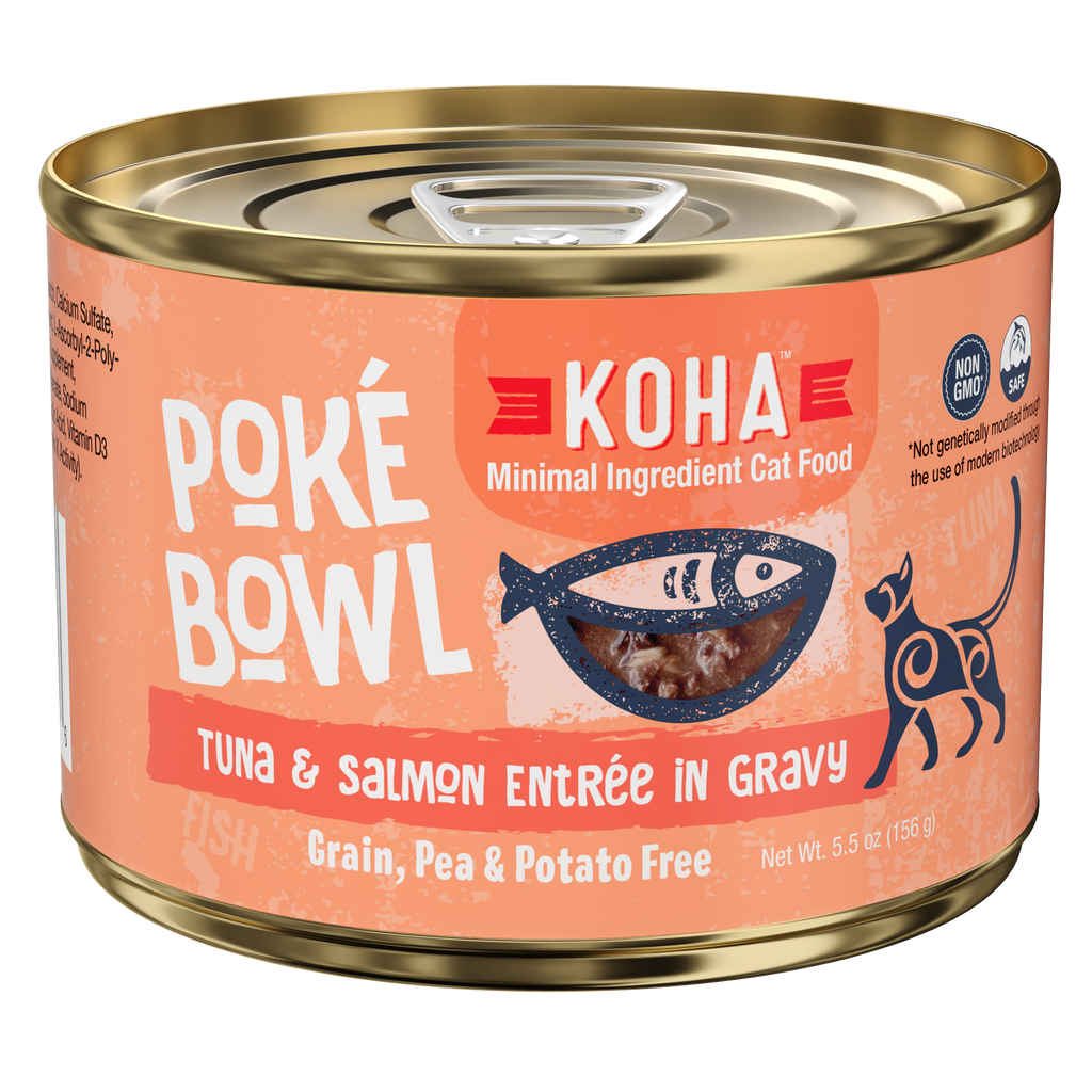 Koha Wet Cat Food Poke Bowl Tuna Salmon 5.5oz Howl