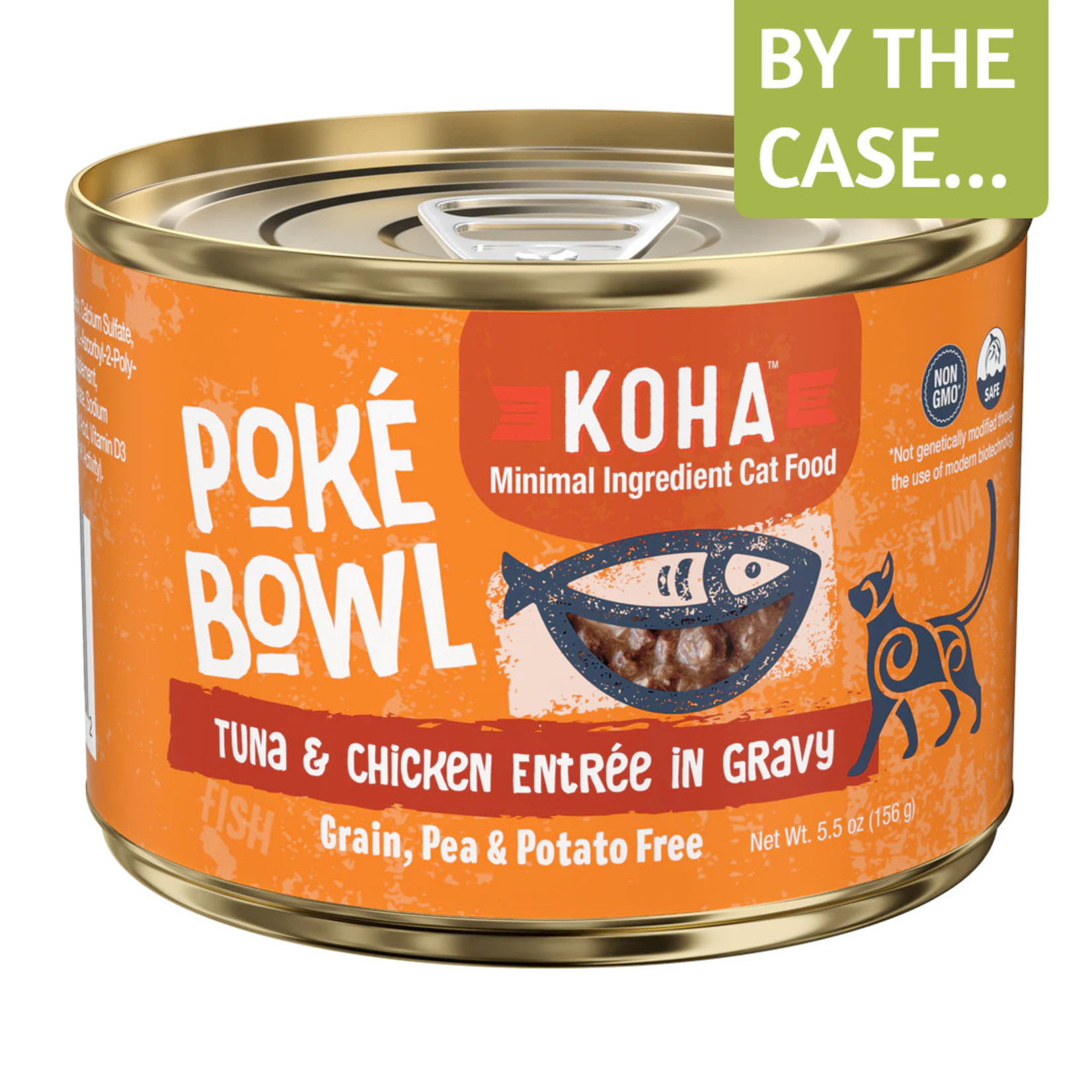 Koha Koha Wet Cat Food Poke Bowl Tuna and Chicken Entree in Gravy 5.5oz