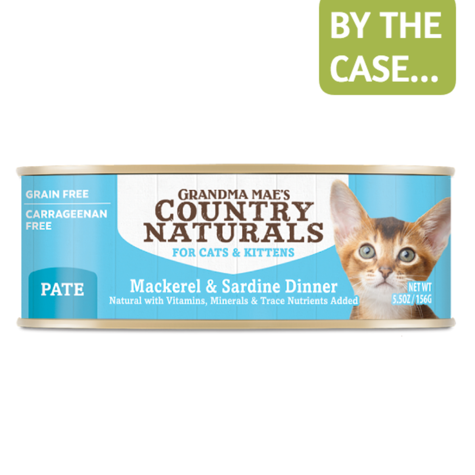 Grandma Maes Country Naturals Grandma Mae's Country Naturals Wet Cat Food Mackerel and Sardine Dinner Pate 5.5oz Grain Free