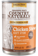 Grandma Maes Country Naturals Grandma Mae's Country Naturals Wet Dog and Cat Food Ultra Premium Chicken Soft Stew 13.2oz
