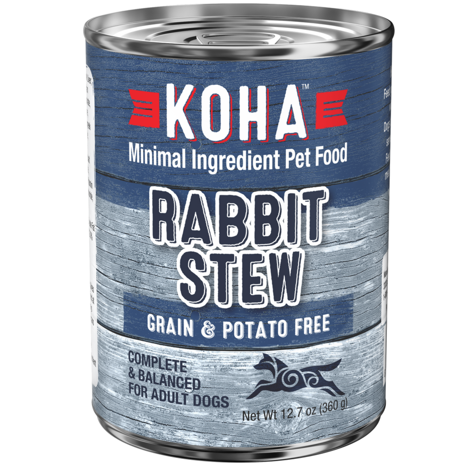Koha Koha Dog Can Minimal Ingredient Rabbit Stew 12.7oz Grain Free