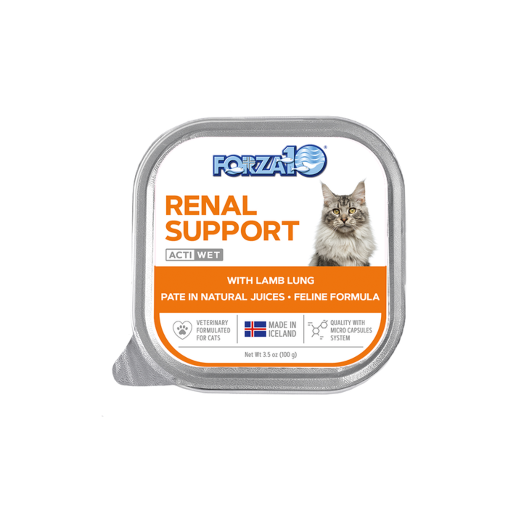 Forza10 Forza10 Nutraceutic Wet Cat Food ActiWet Renal Support with Lamb Lung Formula 3.5oz