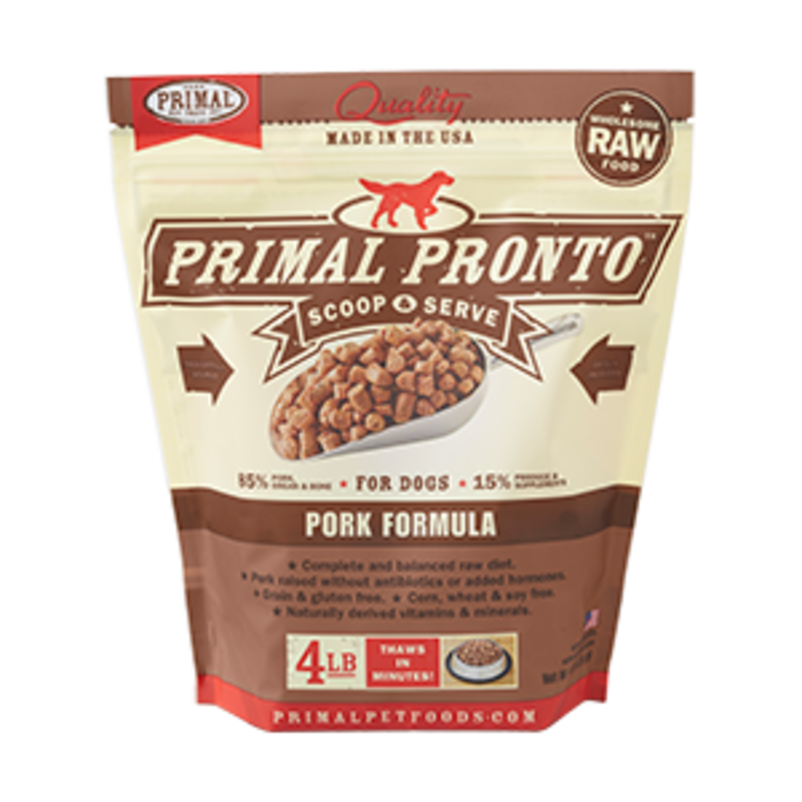 Primal Primal Pronto Frozen Raw Dog Food Pork Formula Nuggets 3lb