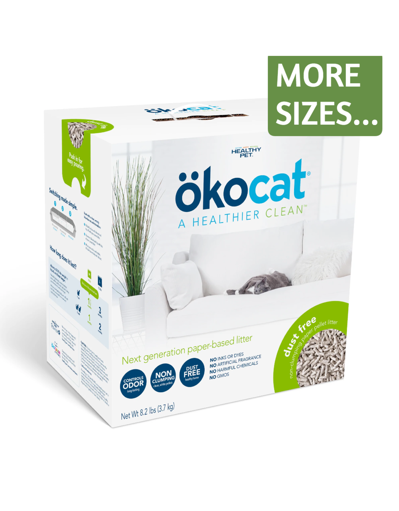 Okocat ökocat Dust-Free Non-Clumping Paper Cat Litter