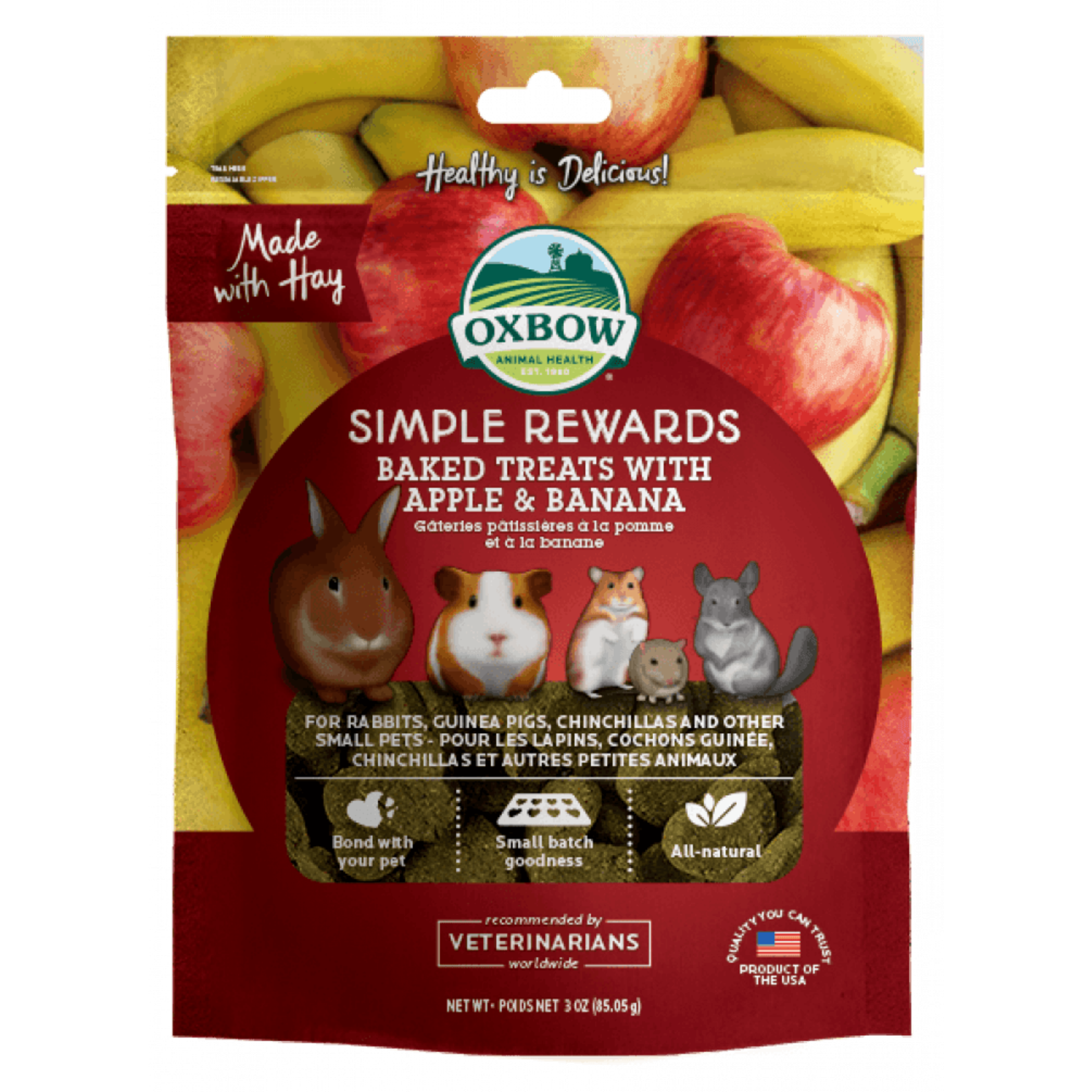 Oxbow Oxbow Simple Rewards Apple Banana Treats 3oz