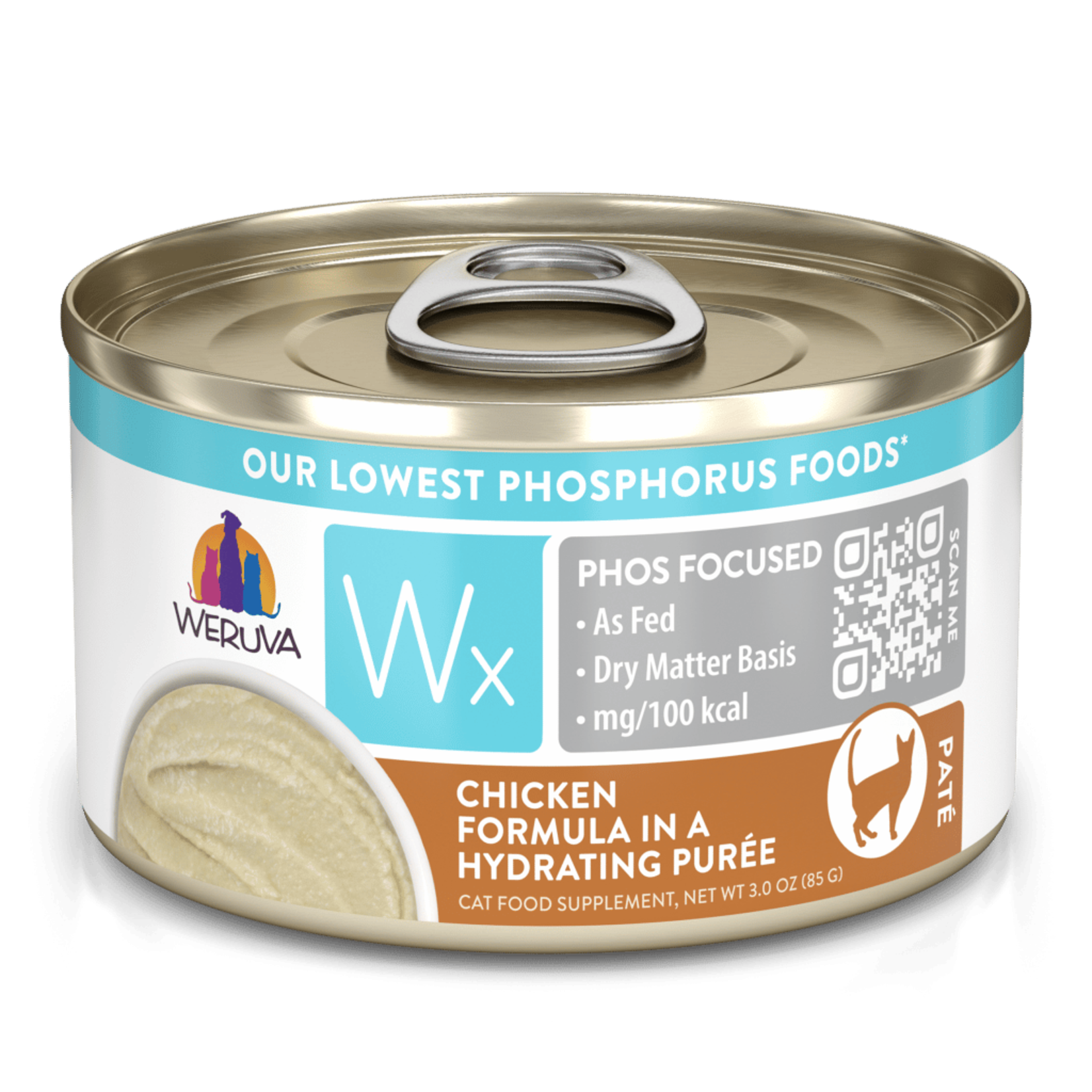 Weruva Weruva Wet Cat Food Wx Low Phosphorus Chicken Formula in Hydrating Puree 3oz Can