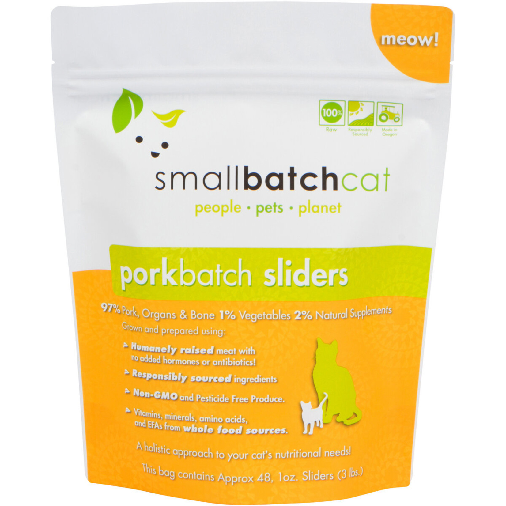 Smallbatch Smallbatch Cat Frozen Raw Porkbatch Sliders 3lb