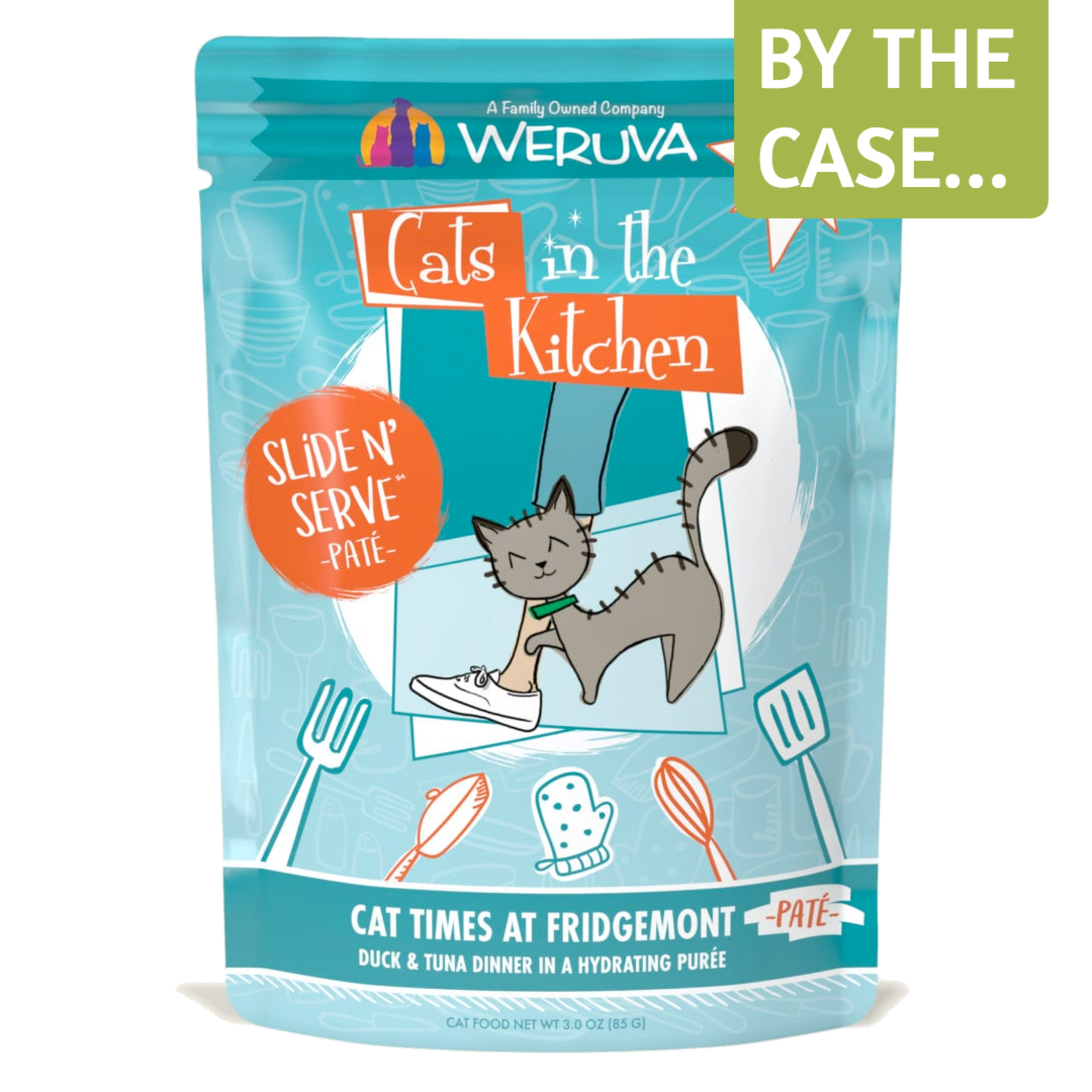 Weruva Weruva Wet Cat Food Cats in the Kitchen Slide and Serve Pate Pouch Cat Times at Fridgemont Duck and Tuna Dinner 3oz