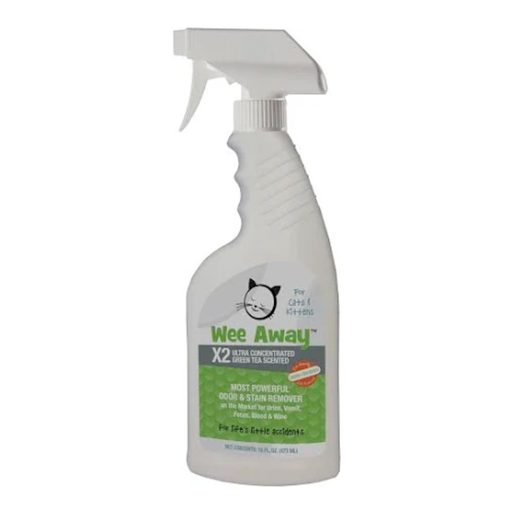 Wee Away 2x Ultra Concentrated Green Tea Cat Stain Odor Remover Spray 16oz