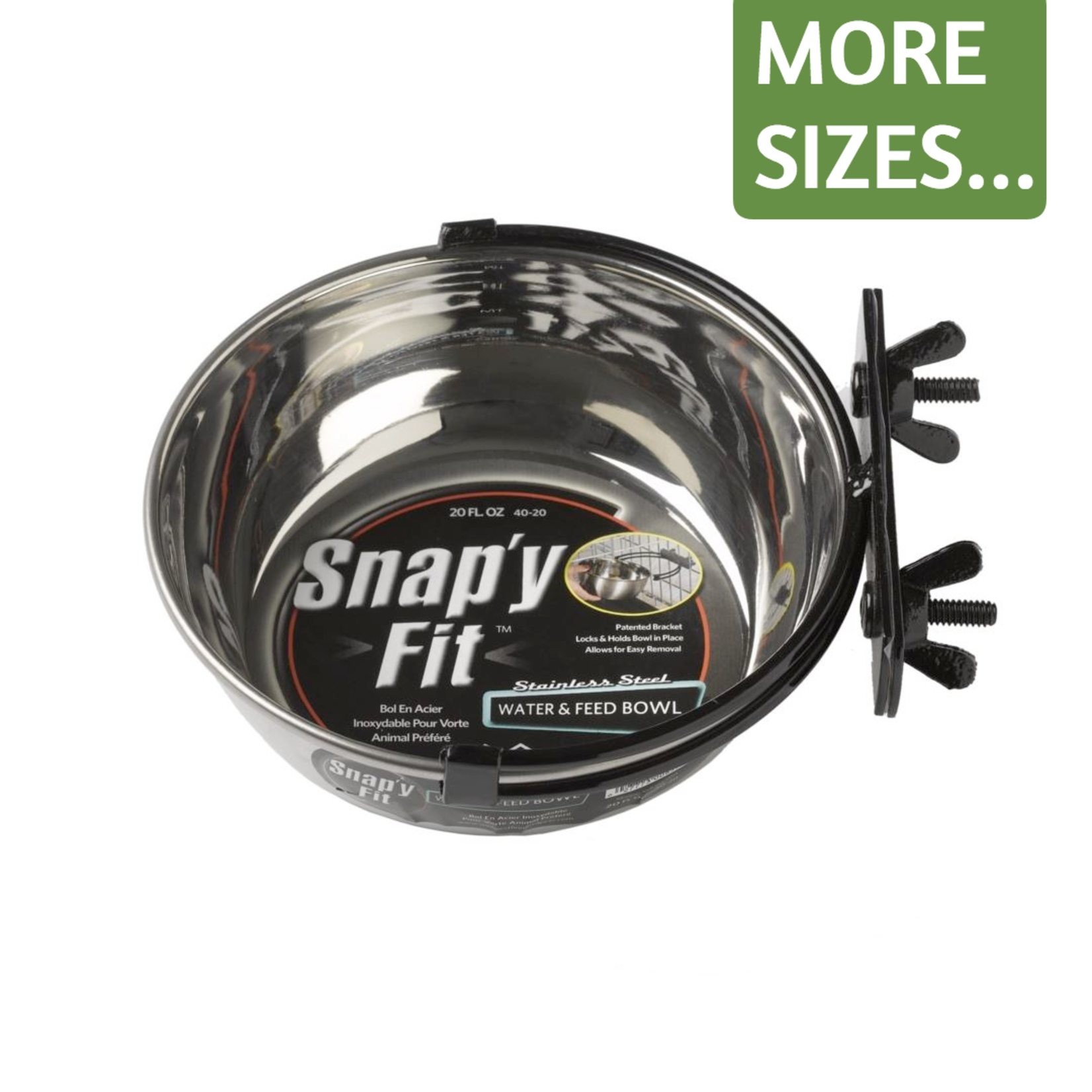 Midwest Homes for Pets Snap’y Fit Stainless Steel Crate Bowls Various Sizes