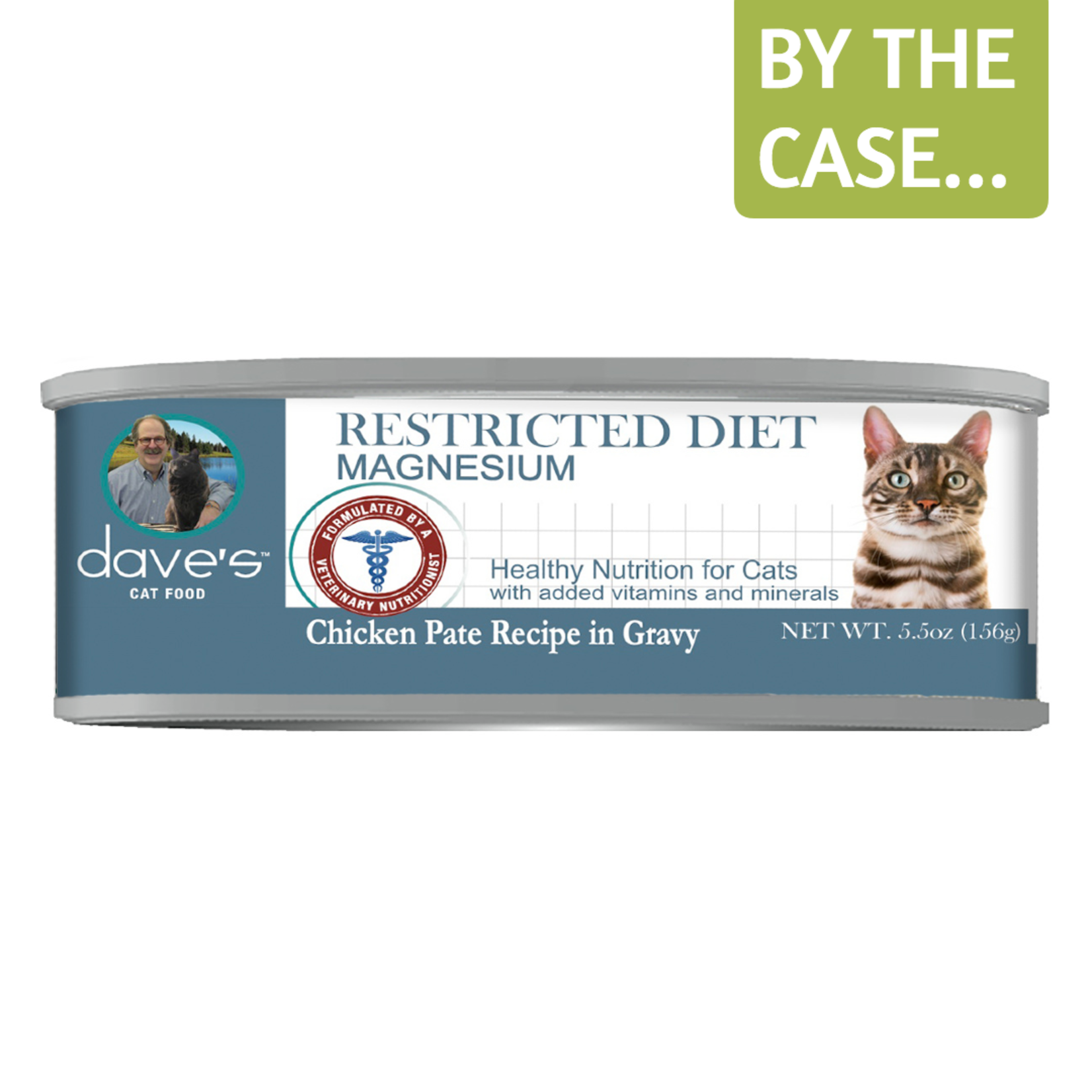 Daves Pet Food Dave's Wet Cat Food Restricted Diet Magnesium Chicken Pate in Gravy Recipe 5.5oz