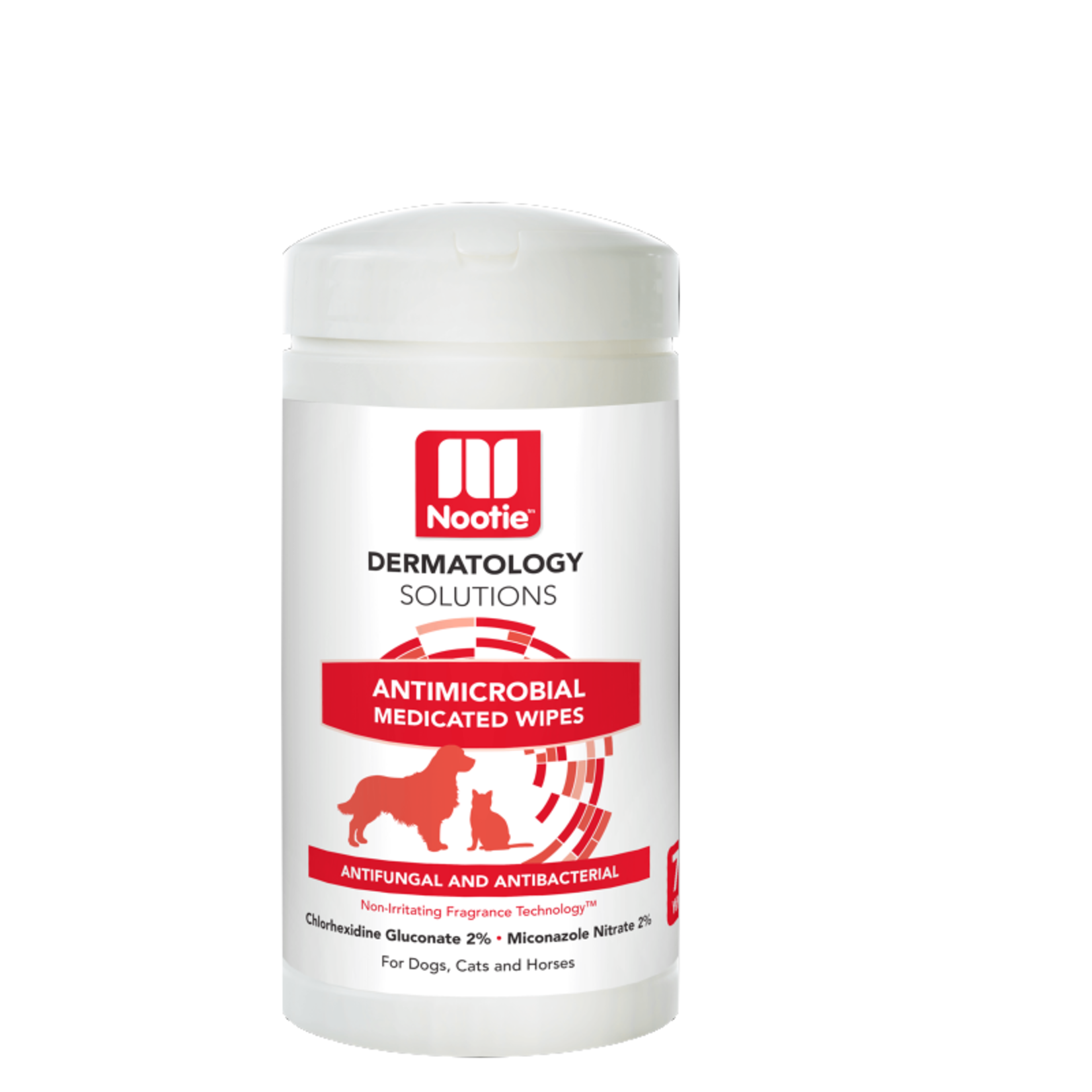 Nootie Nootie Antimicrobial Medicated Pet Wipes 70ct with Antifungal and Antibacterial Ingredients