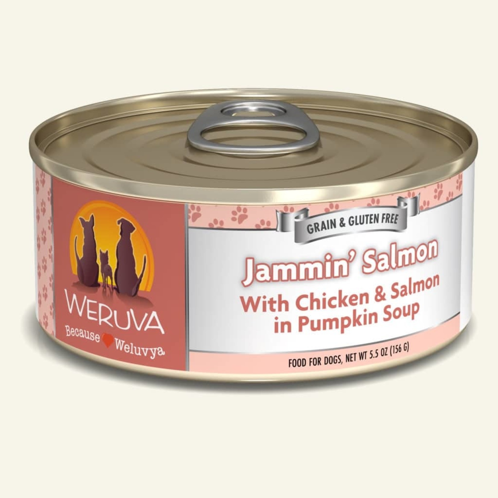 Weruva Weruva Classic Wet Dog Food Jammin' Salmon with Chicken and Salmon in Pumpkin Soup 5.5oz Can Grain Free