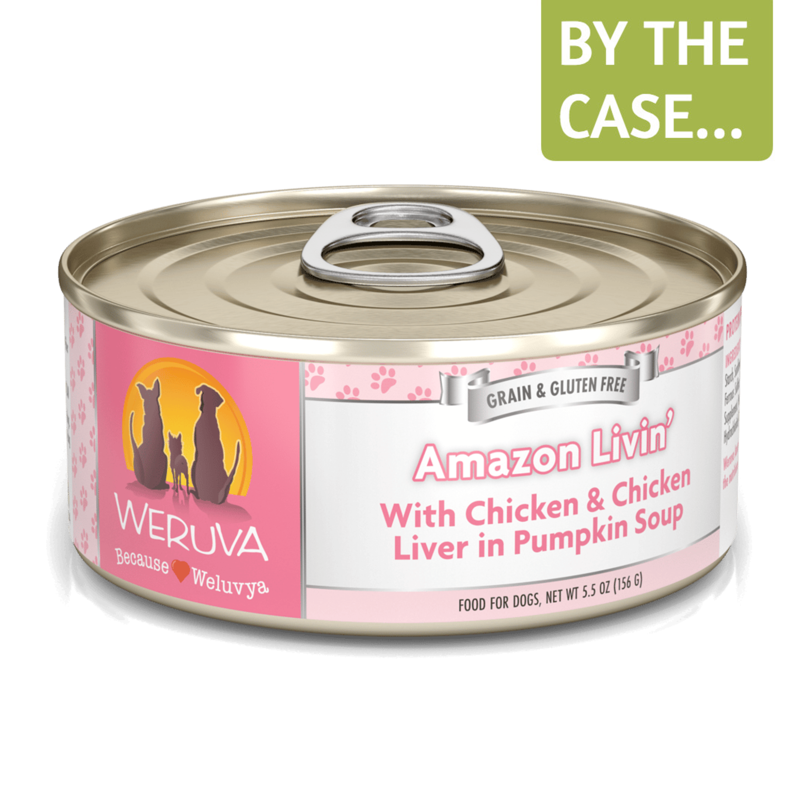 Weruva Weruva Classic Wet Dog Food Amazon Livin' with Chicken & Chicken Liver in Pumpkin Soup 5.5oz Can Grain Free