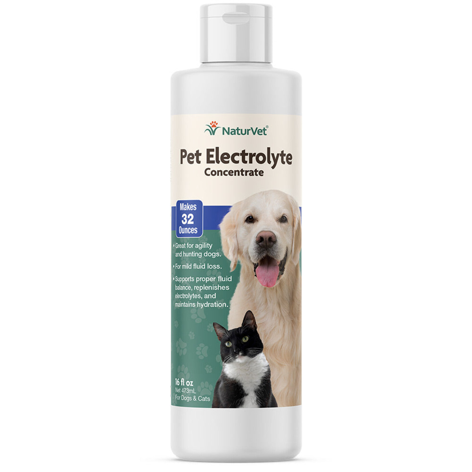 NaturVet Pet Electrolytes Concentrate 16oz Dog and Cat Howl