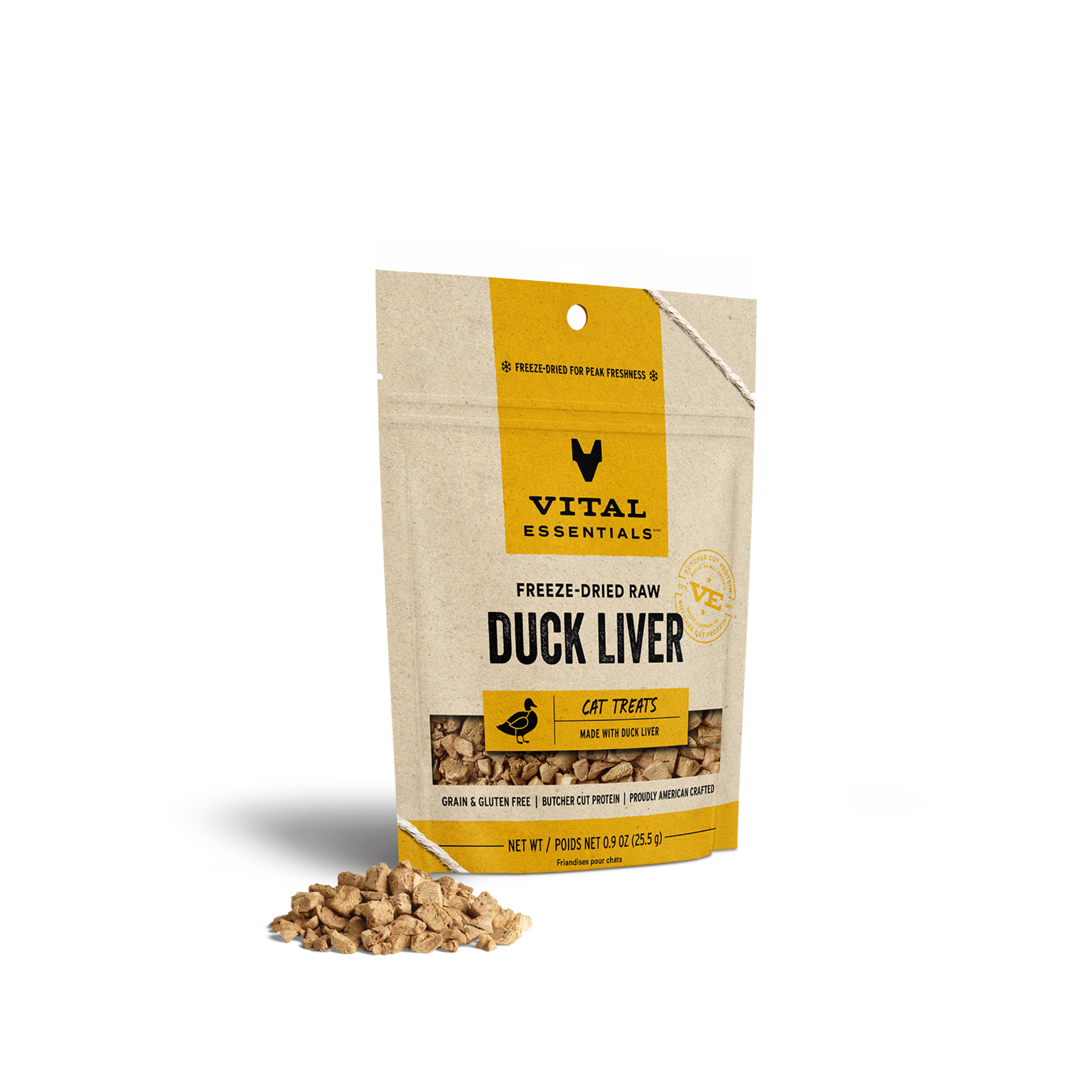 Vital Essentials Vital Essentials Freeze Dried Raw Cat Treats Duck Liver .9oz