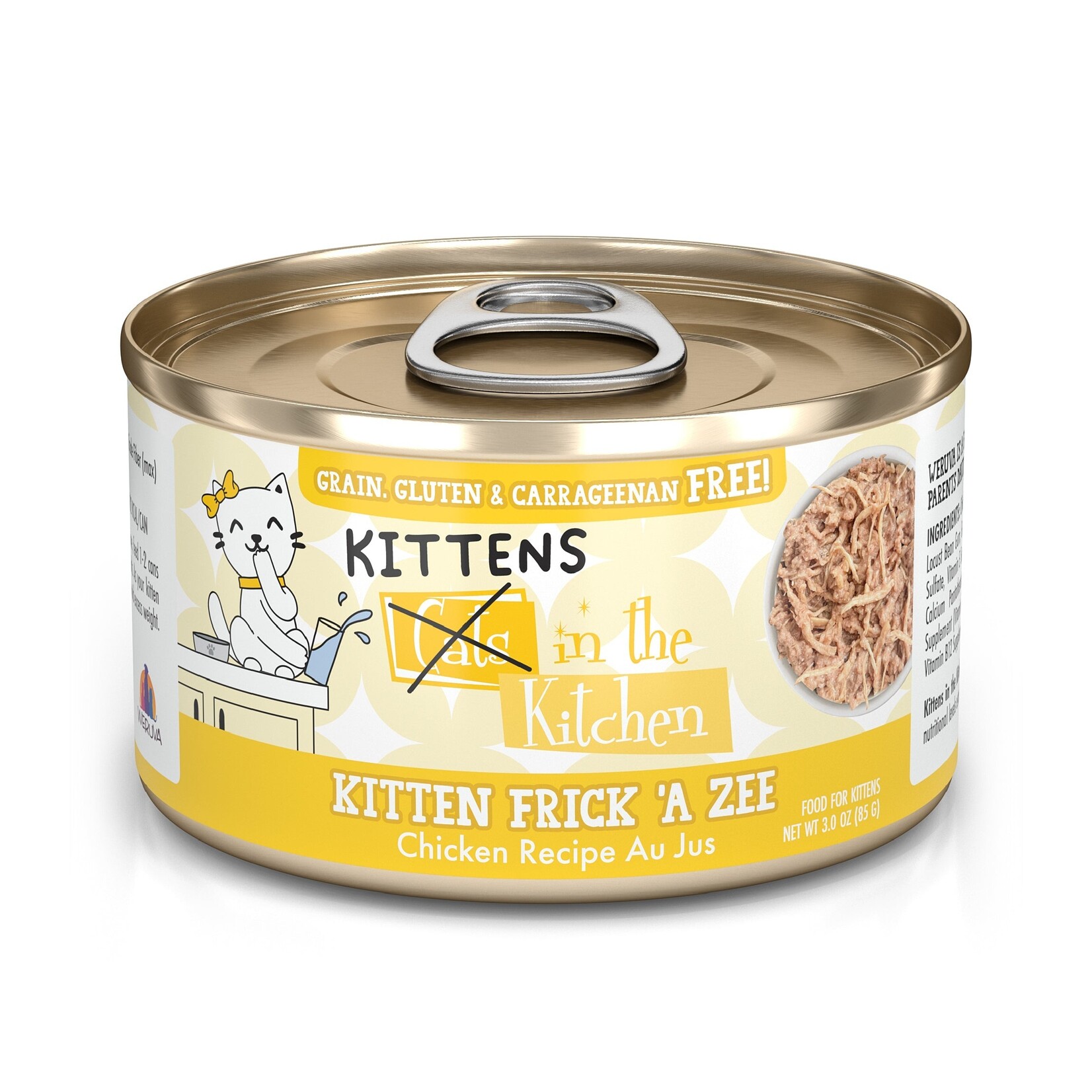 Weruva Weruva Cat Wet Food Cats in the Kitchen Kitten Frick a Zee Chicken Recipe Au Jus 3oz Can