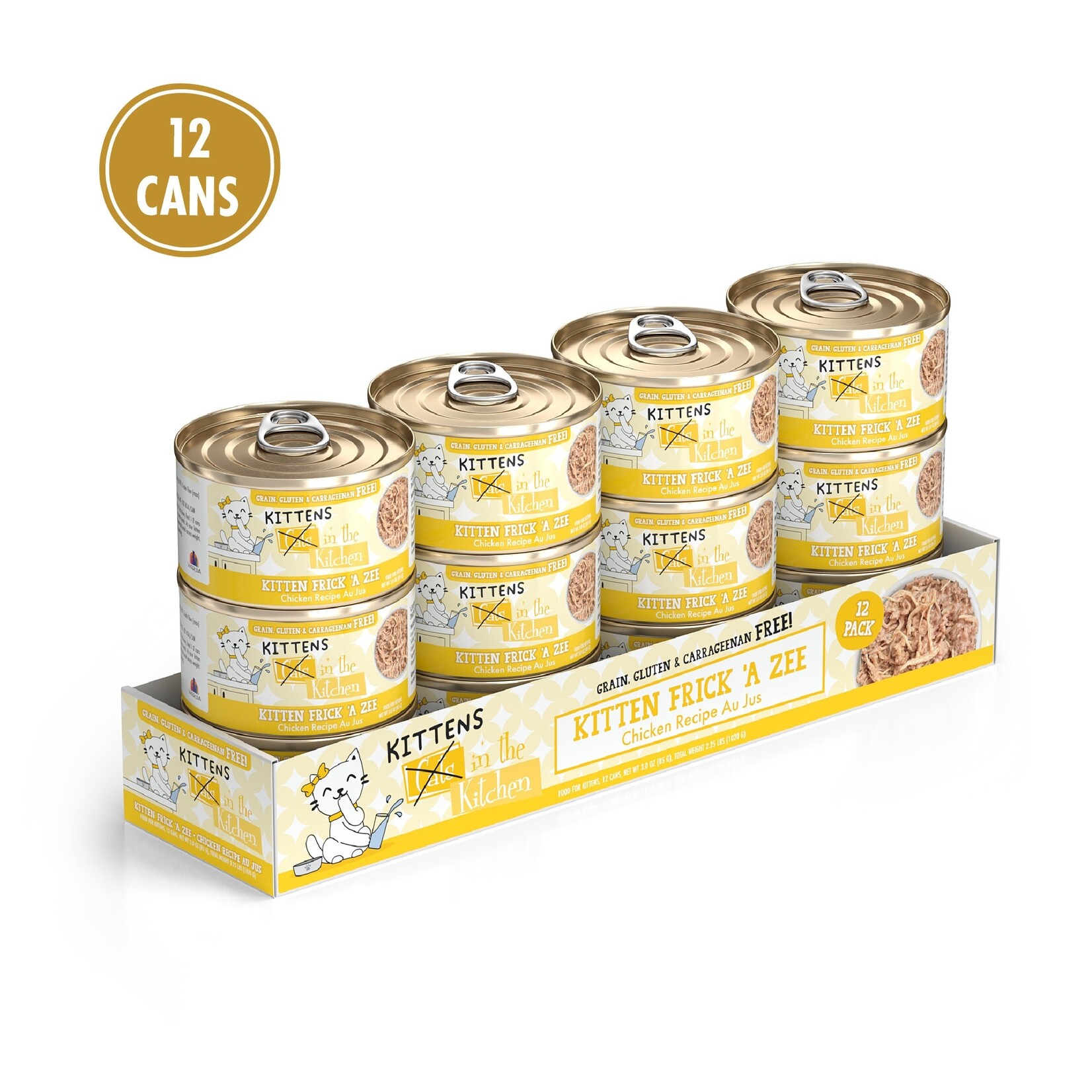 Weruva Weruva Cat Wet Food Cats in the Kitchen Kitten Frick a Zee Chicken Recipe Au Jus 3oz Can