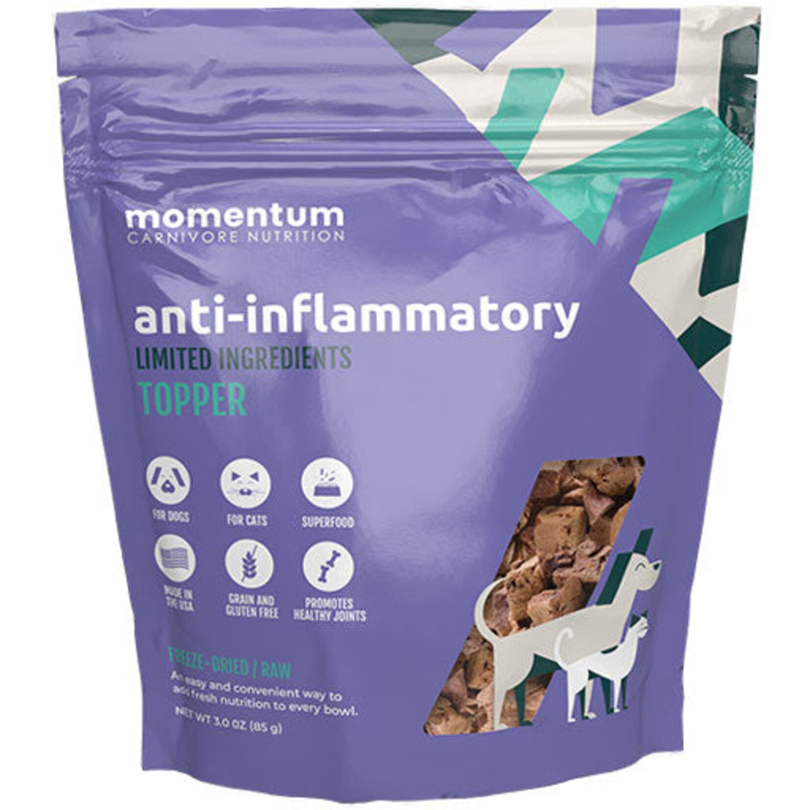 Momentum Carnivore Nutrition Pet Food Topper Anti-Inflammatory Limited Ingredient 3oz