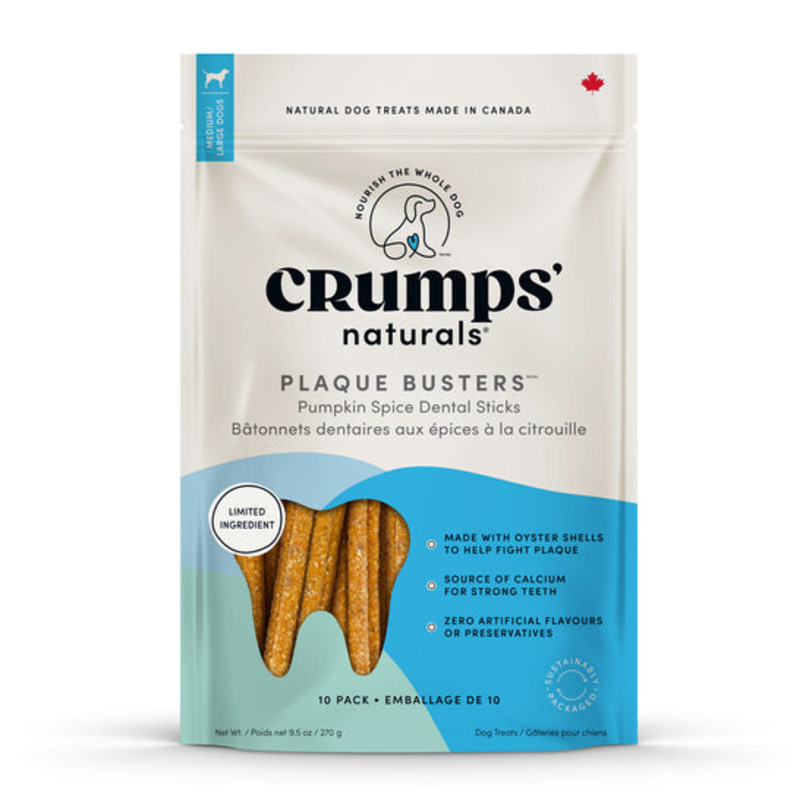 Crumps Naturals Crumps' Naturals Plaque Busters Pumpkin Spice 7in 10pk