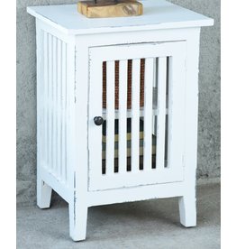CHE126 Prison End Table 1Slated Door 18.8x15x27.1"H