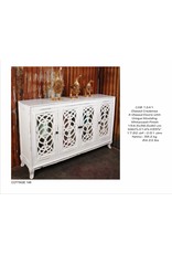 CAB1241 Glazed Credenza 4gd Uniq Moulding 60.8x14.3x35.3"H
