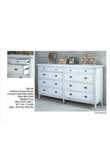 CAB160 Traditional Dbl Dresser 10 drw 82.2x18.1x44.8