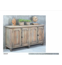 CAB291 Raised Panel Cradenza 5 Drs 70.8x17.7x38.6