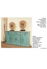 CAB079 Credeza W/ Moulded 4 Dr and 3 Drw  61.3x12.6x32.6"H