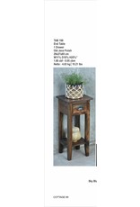 TAB198 End Table 1 Drw 11.3x10.6x25.6 Beach Blue