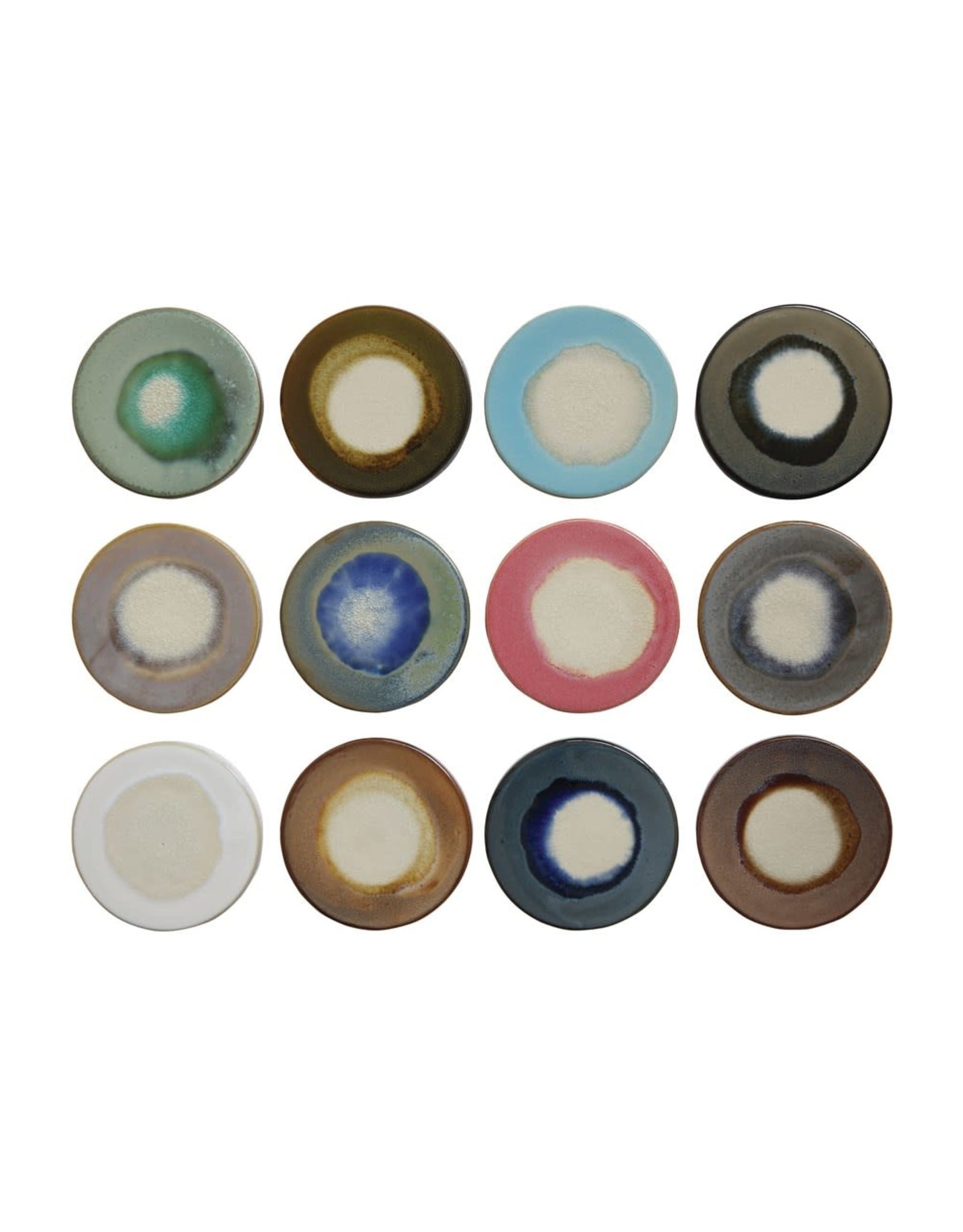 DA8680A Rnd Stoneware Reactive Glaze Trivet Each