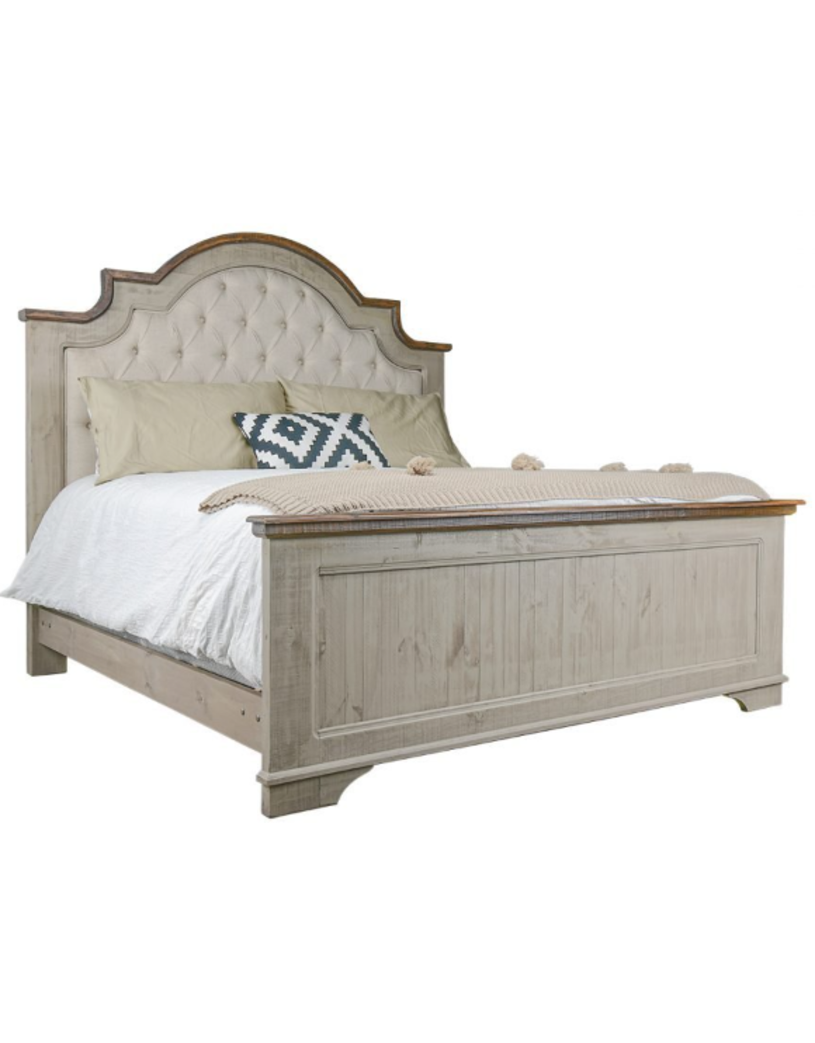 CAM 3268K-TG PARK AVENUE BED - KG OLD GRAY/TOB TOP 	84 x 88 x 76