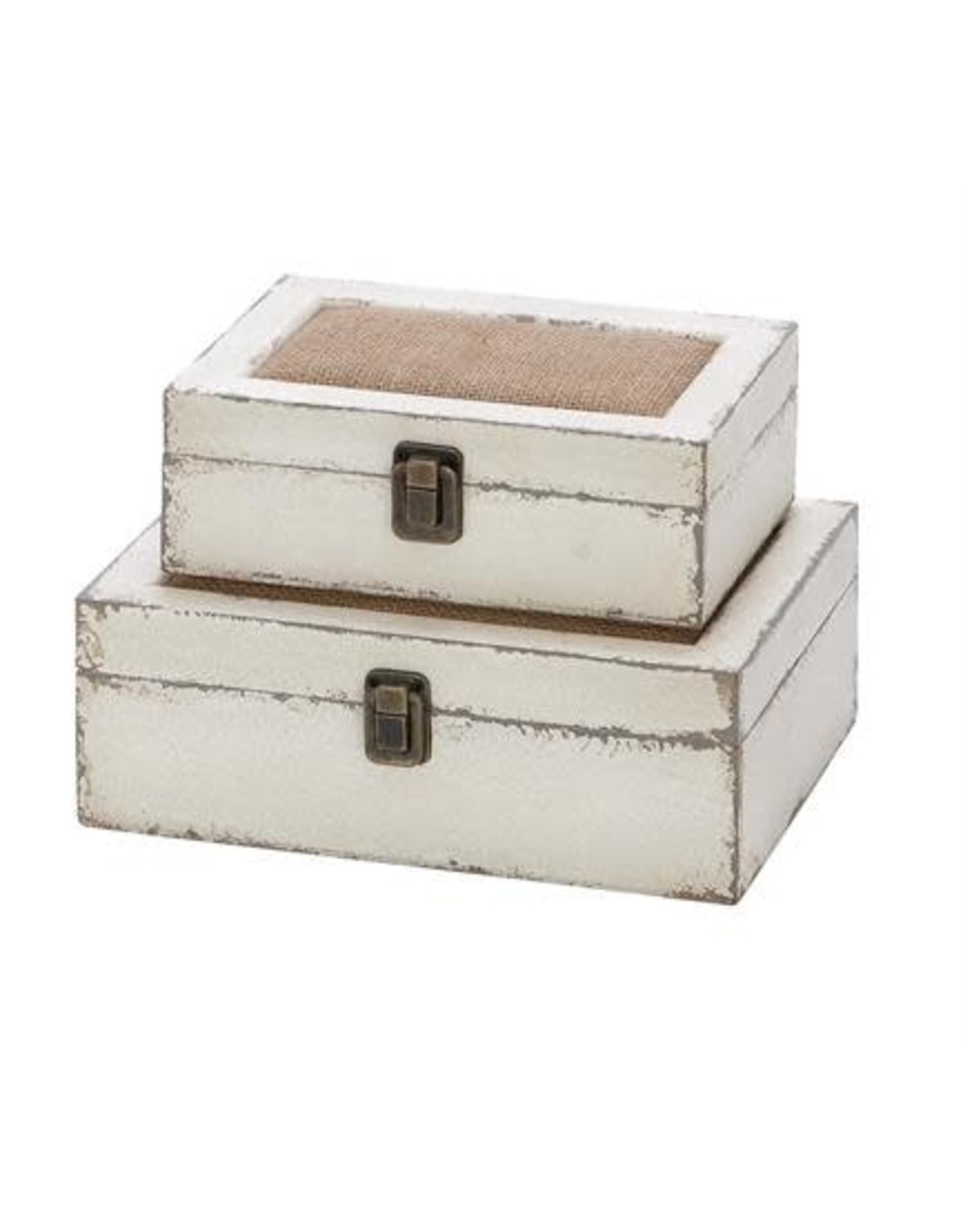 20404 Wood Burlap Box
