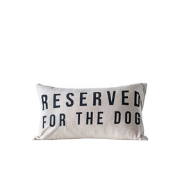 Reserved For The Dog Cotton Lumbar Pillow DF0523