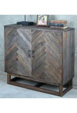 CAB275 Herringbone Accent Cabinet 41 x 15 x 38.6