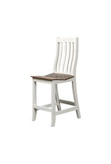 BAN 6  - Counter Height Chair 26" HO Aged White/ Tobacco Seat
